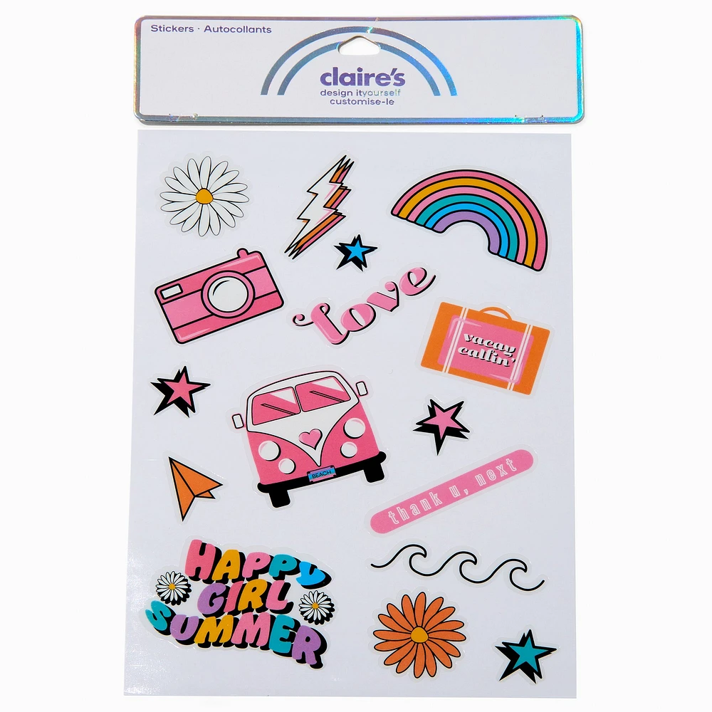 DIY 'Happy Girl Summer' Stickers