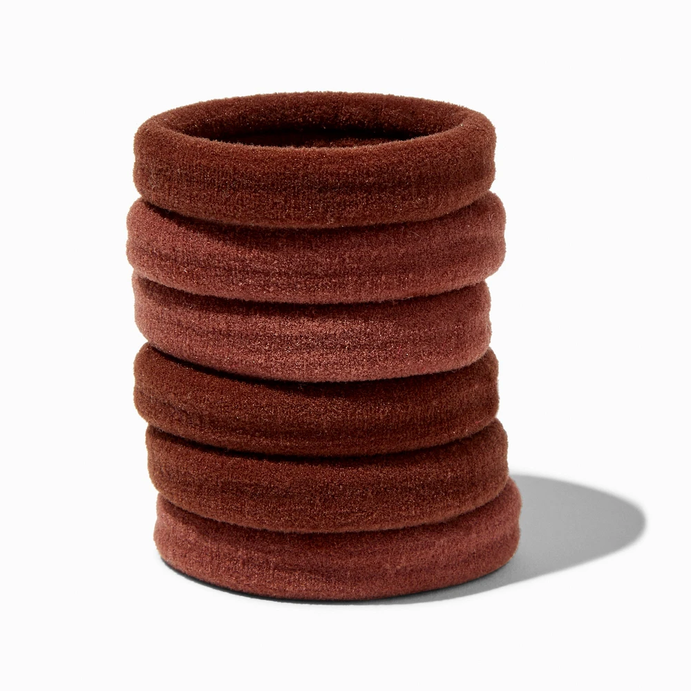 Brown Full Hair XL Rolled Hair Ties - 6 Pack