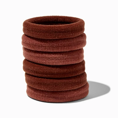 Brown Full Hair XL Rolled Hair Ties - 6 Pack