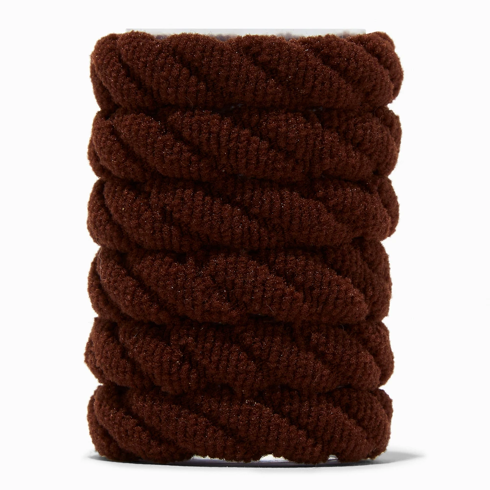Brown Swizzle Hair Ties - 6 Pack