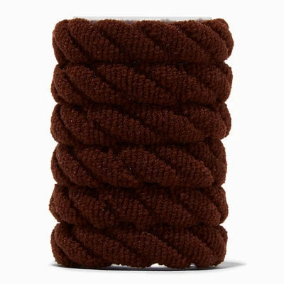 Brown Swizzle Hair Ties - 6 Pack 