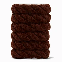 Brown Swizzle Hair Ties - 6 Pack 