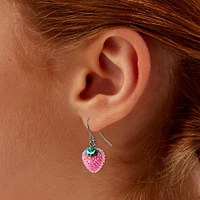Iridescent AB Strawberry Drop Earrings