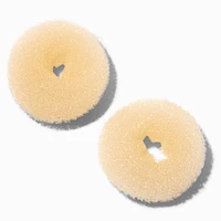 Blonde Mini Hair Donut - 2 Pack