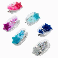 Claire's Club Jewel Stars Shaker Snap Hair Clips - 5 Pack