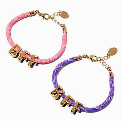 Best Friends Bubble Letter Rope Bracelets - 2 Pack