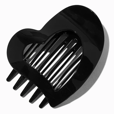 Heart Yoga Hair Claw - Black