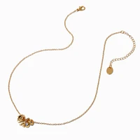 Gold-tone Initial Charm Stackable Pendant Necklace - A