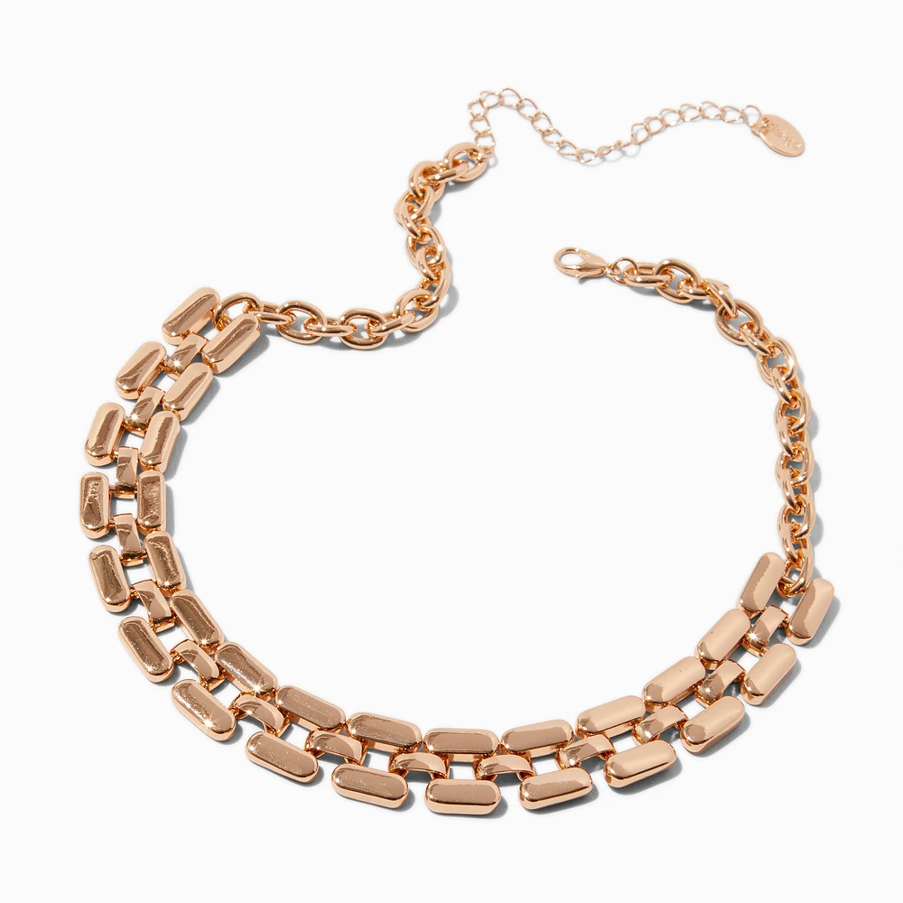 Gold-tone Long Link Chain Necklace 