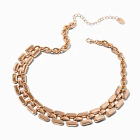 Gold-tone Long Link Chain Necklace 