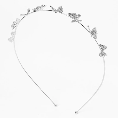 Silver Pavé Butterfly Headband