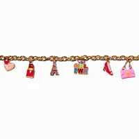 Pink Girly Charm Bracelet