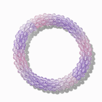 Claire's Club Pink & Purple Textured Stretch Bracelet
