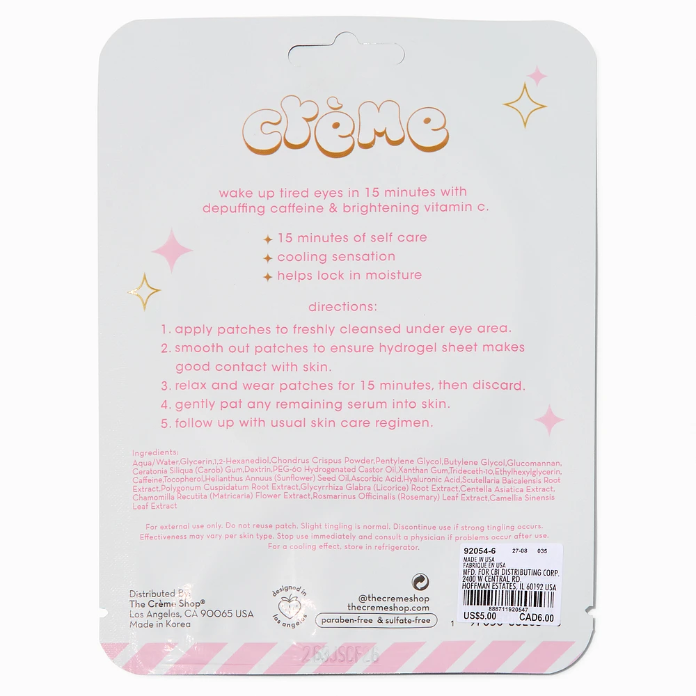The Crème Shop® Beary Bright! Depuffing Hydrogel Under Eye Patches - 2 Pack