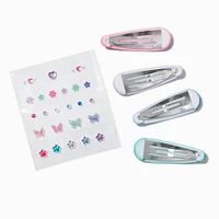 Claire's Club Make-It-Yourself Jewel Tone Snap Hair Clip Kit