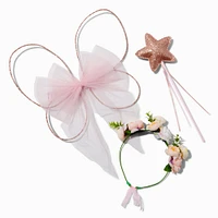 Claire's Club Copper Flower Crown & Wings Dress Up Set - 3 Pack