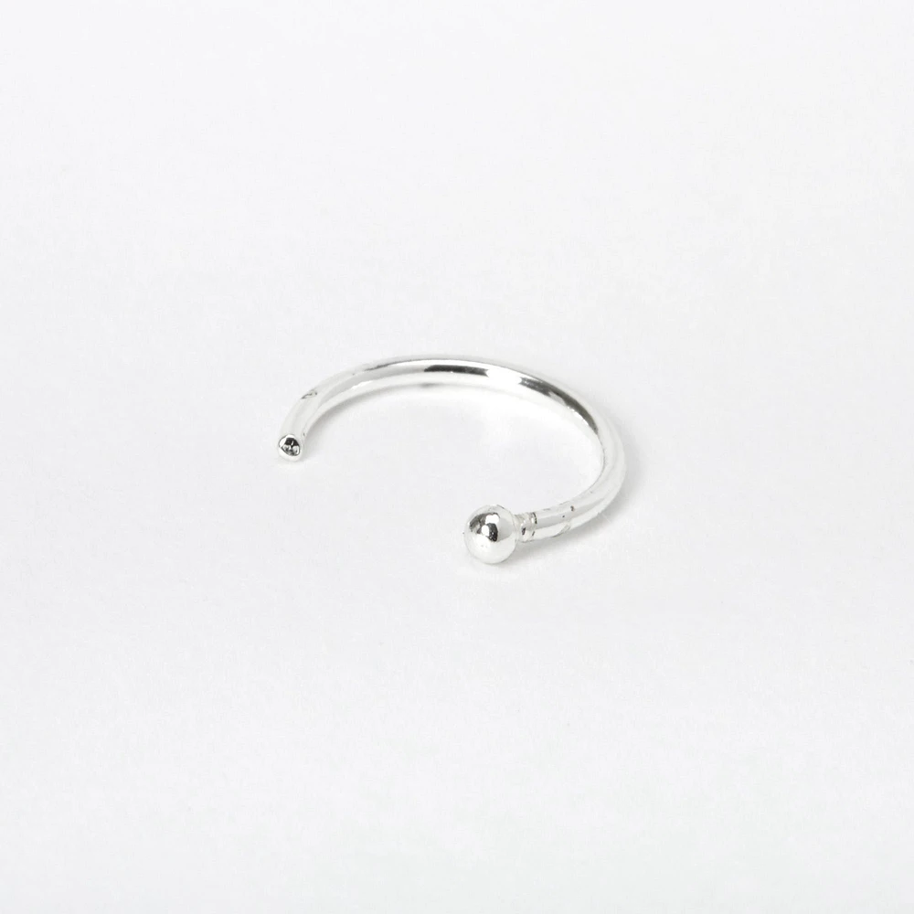 22G Sterling Silver Open Nose Ring