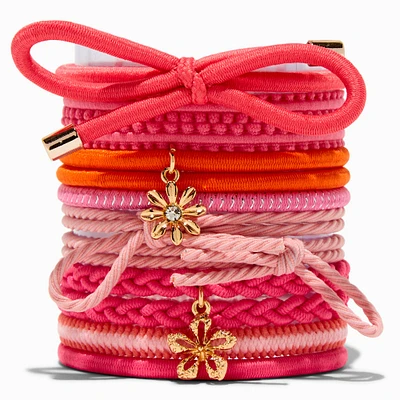 Coral Beachfront Hair Ties - 12 Pack