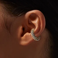 Gold-tone Crystal Pavé Chunky Ear Cuff 