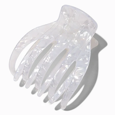 White Yoga Hair Claw