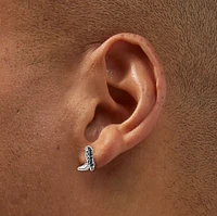 Silver-tone Cowgirl Stud Earrings - 6 Pack