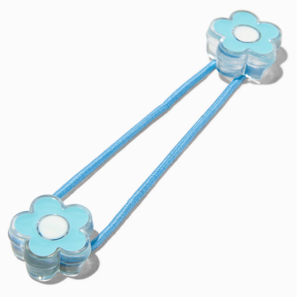 Claire's Club Pastel Flower Charm Hair Ties - 6 Pack