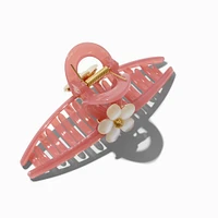 White Flower Rose Metal Hair Claw