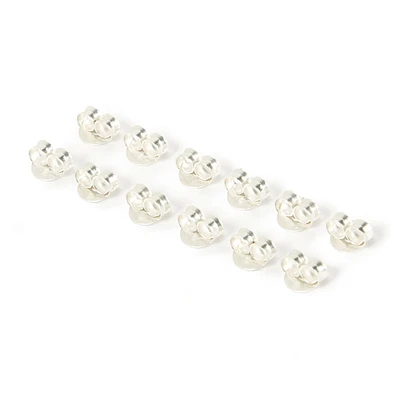 Sterling Silver Earring Back Replacements - 12 Pack