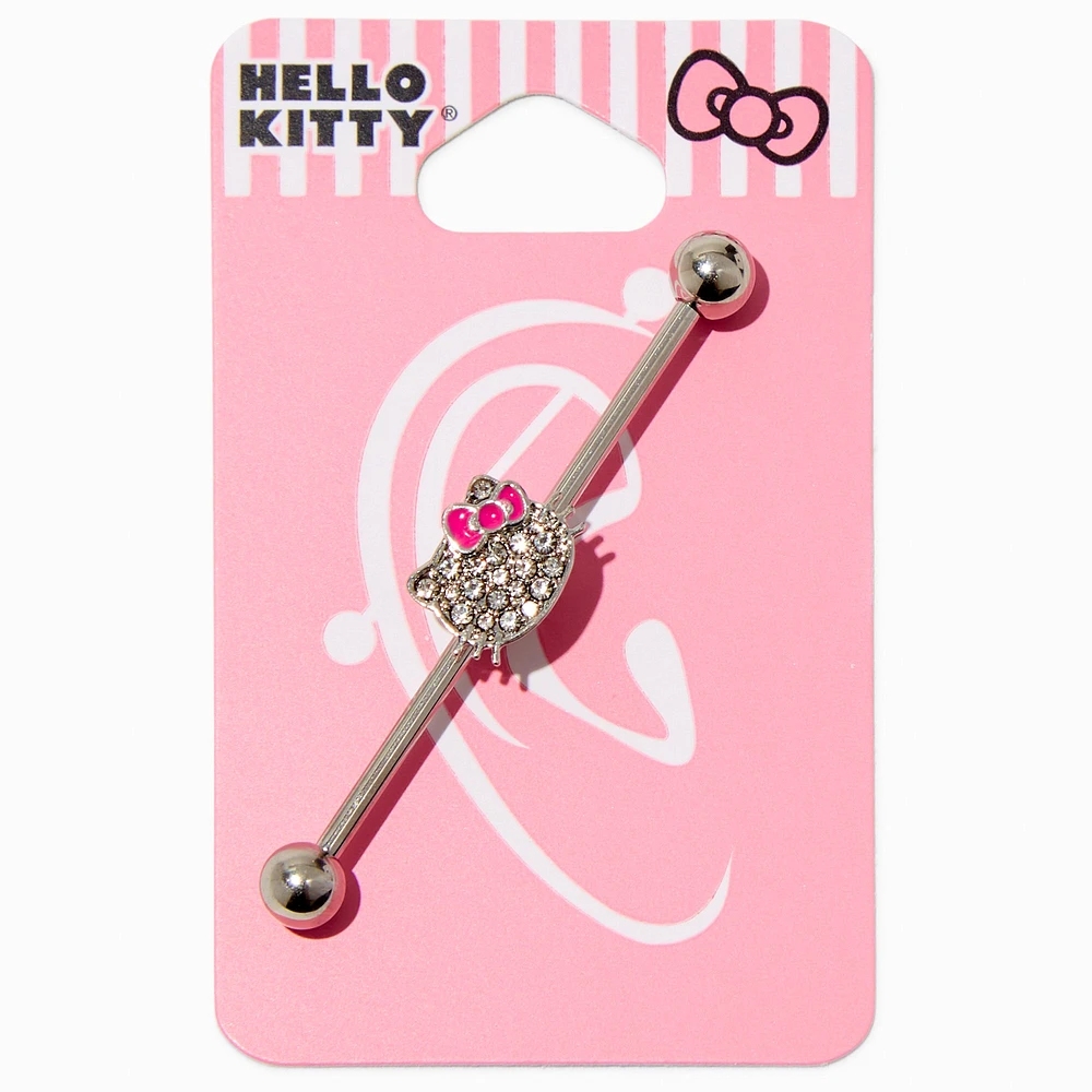 Hello Kitty® Crystal Face 14G Industrial Bar