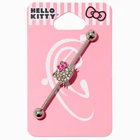 Hello Kitty® Crystal Face 14G Industrial Bar