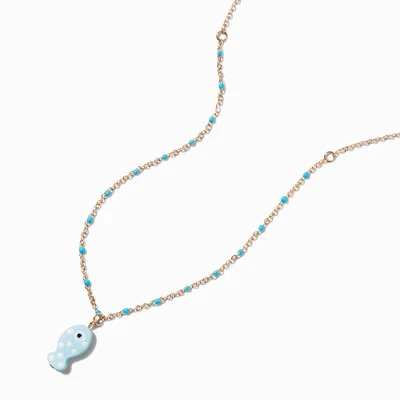 Blue Fish Pendant Necklace
