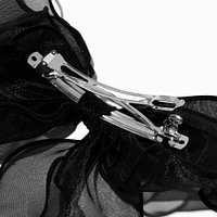 Black Fairy Long Tail Hair Bow Clip
