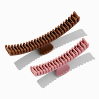Matte Mauve Athletic Hair Claws - 2 Pack