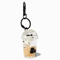Boba Tea Water-Filled Glitter Keychain