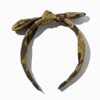 Camouflage Knotted Bow Headband