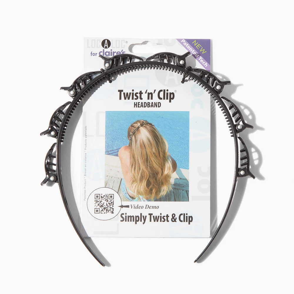 Localoc® for Claire's Twist 'n' Clip® Black Headband 