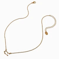 Gold-tone Zodiac Constellation Pendant Necklace - Gemini