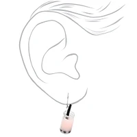 Light Pink Bubble Tea Drop Earrings