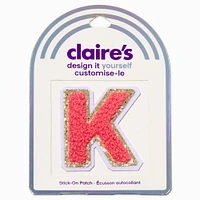 Pink K Initial Stick-On Patch