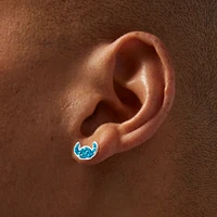 Disney Stitch Sterling Silver Druzy Stud Earrings