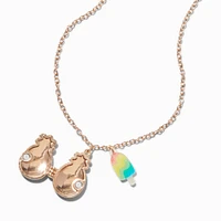 Claire's Club Pineapple Locket Pendant Necklace