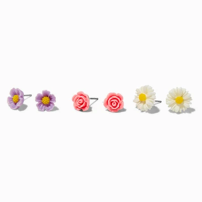 Carved Flower Earrings