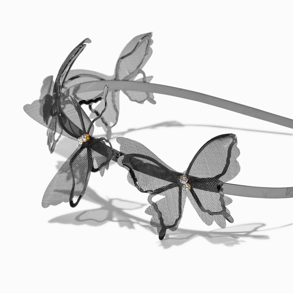 Organza Butterfly Double Row Headband