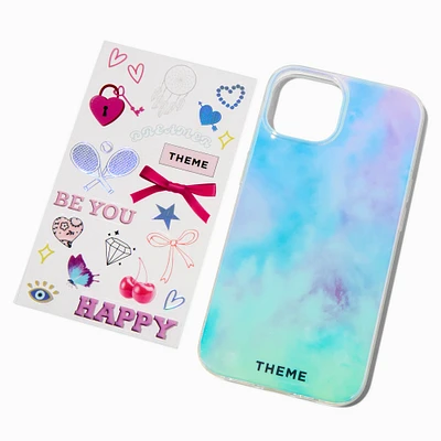 T H E M E x Claire's Tie Dye Phone Case with Stickers - Fits iPhone® 13/14/15