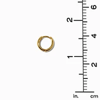 C LUXE by Claire's 18kt Gold Plated 8mm Clicker Hoop Earrings