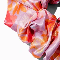 Giant Silky Pink Coral Hair Scrunchie