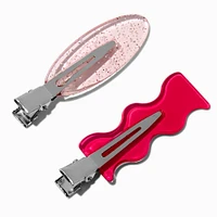 Pink No Crease Hair Styling Clips - 4 Pack