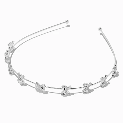 Silver Double Row Pearl Headband