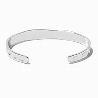 Silver-tone Wavy Cuff Bracelet