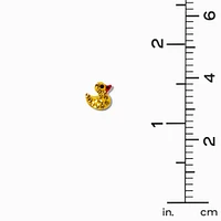 C LUXE by Claire's Sterling Silver Crystal Rubber Ducky Stud Earrings